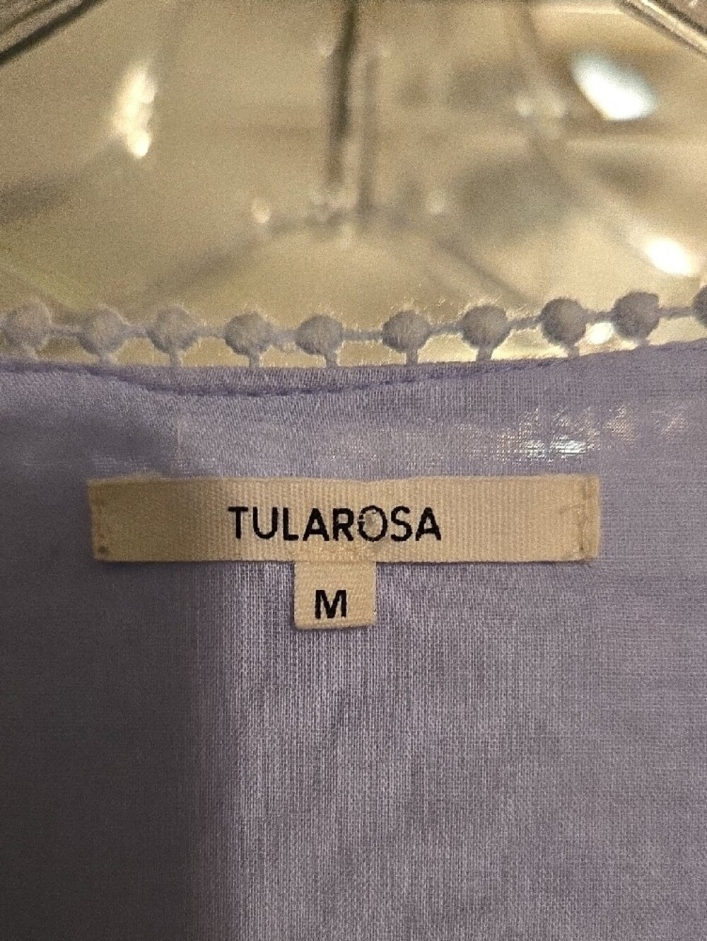 Tularosa Lavender Eyelet Wrap Mini Dress - Picture 5 of 8